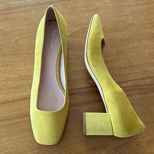 Kate Spade, suede heels, yellow, size 11